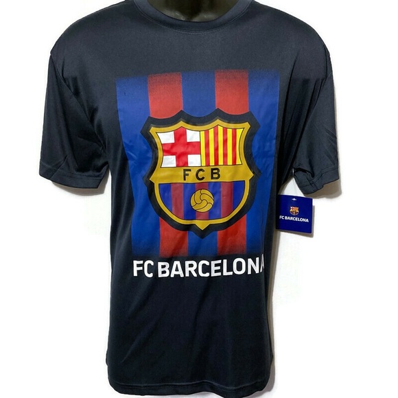 FC BARCELONA Other - FC Barcelona Men’s Navy Active T-Shirt